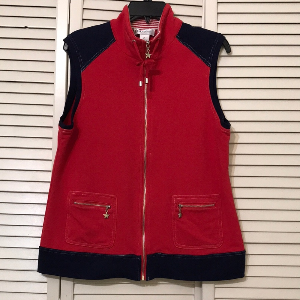 Perfectly Patriotic Red & Blue Jersey Vest